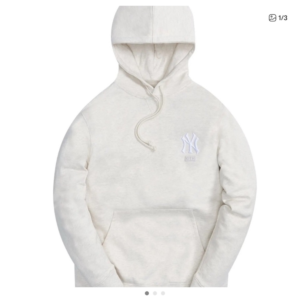 Kith for the New York Yankee Williams 3 Hoodie Heather oatmeal NWT size S